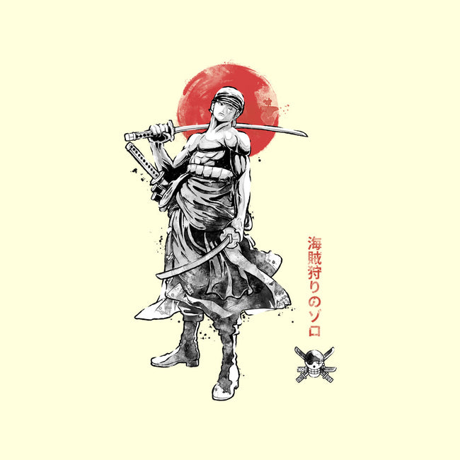 Pirate Hunter Sumi-e-None-Drawstring-Bag-Astrobot Invention