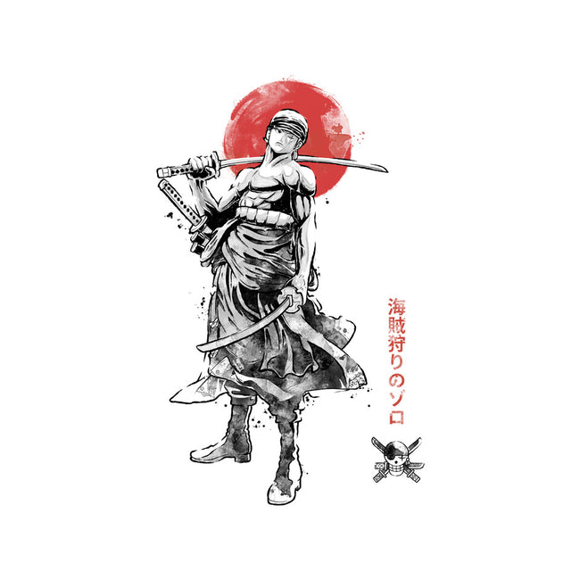 Pirate Hunter Sumi-e-None-Drawstring-Bag-Astrobot Invention