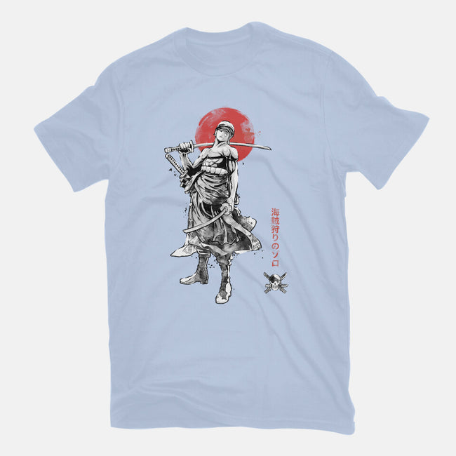 Pirate Hunter Sumi-e-Womens-Fitted-Tee-Astrobot Invention