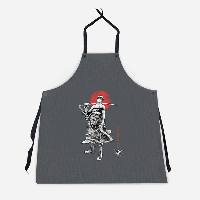 Pirate Hunter Sumi-e-Unisex-Kitchen-Apron-Astrobot Invention