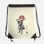 Pirate Hunter Sumi-e-None-Drawstring-Bag-Astrobot Invention