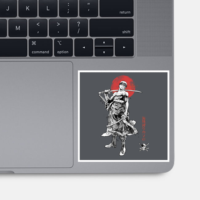 Pirate Hunter Sumi-e-None-Glossy-Sticker-Astrobot Invention