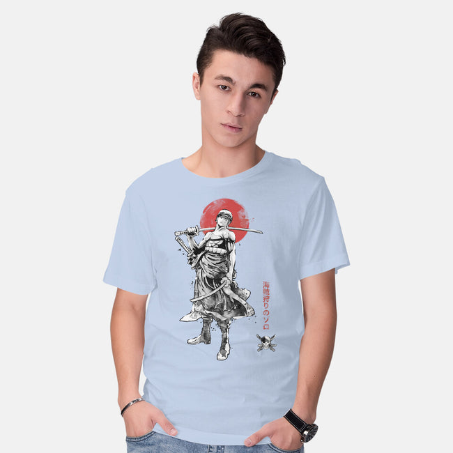 Pirate Hunter Sumi-e-Mens-Basic-Tee-Astrobot Invention