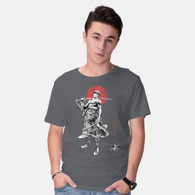 Pirate Hunter Sumi-e-Mens-Basic-Tee-Astrobot Invention