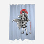 Straw Hat Captain Sumi-e-None-Polyester-Shower Curtain-Astrobot Invention