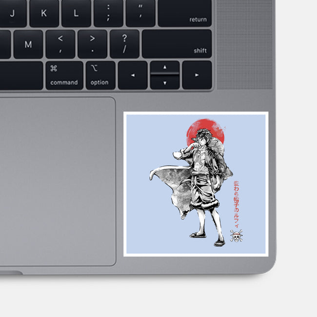 Straw Hat Captain Sumi-e-None-Glossy-Sticker-Astrobot Invention