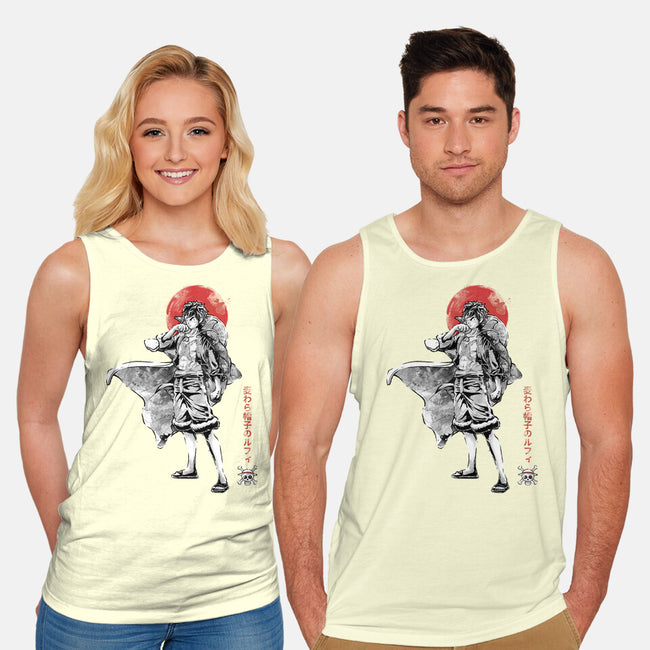 Straw Hat Captain Sumi-e-Unisex-Basic-Tank-Astrobot Invention