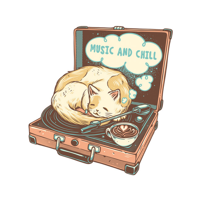 Music And Chill Cat-None-Drawstring-Bag-glitchygorilla