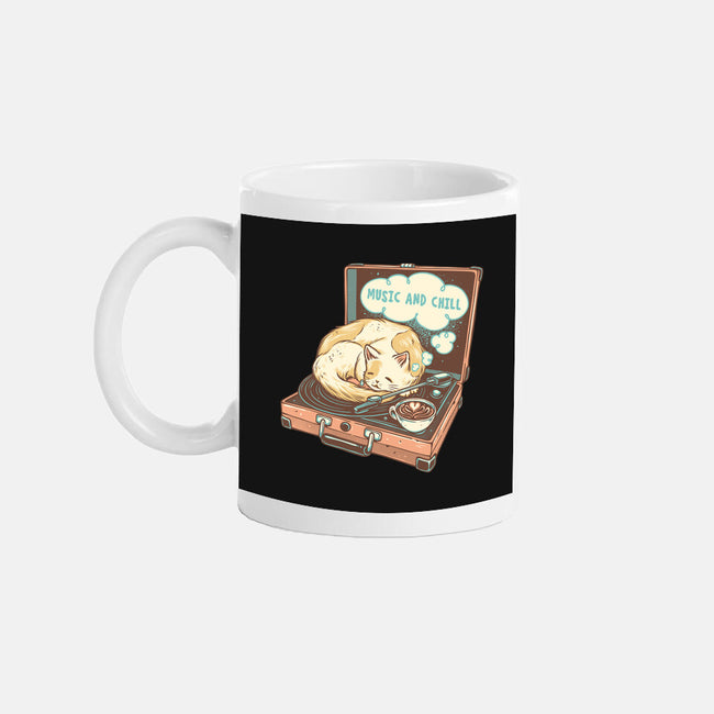 Music And Chill Cat-None-Mug-Drinkware-glitchygorilla