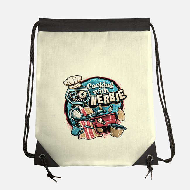Cooking With Herbie-None-Drawstring-Bag-glitchygorilla