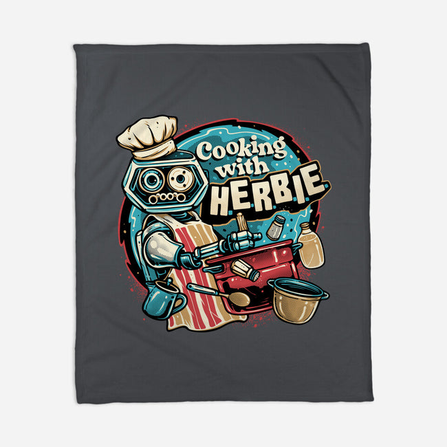 Cooking With Herbie-None-Fleece-Blanket-glitchygorilla