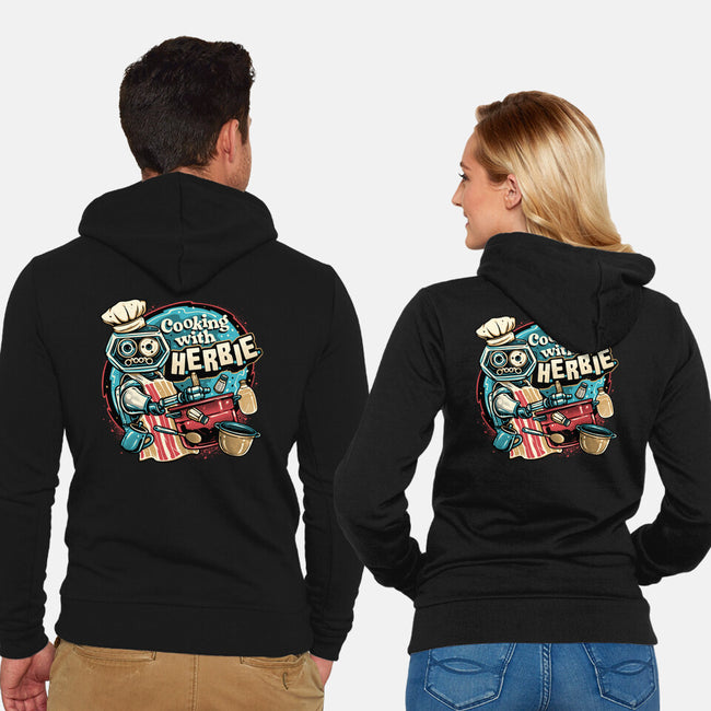 Cooking With Herbie-Unisex-Zip-Up-Sweatshirt-glitchygorilla