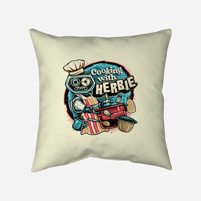 Cooking With Herbie-None-Removable Cover w Insert-Throw Pillow-glitchygorilla