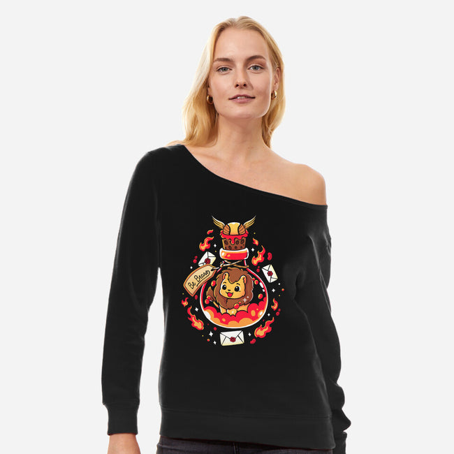 Brave Potion-Womens-Off Shoulder-Sweatshirt-Vallina84