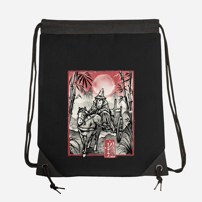 The Grey Traveler-None-Drawstring-Bag-glitchygorilla