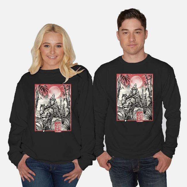 The Grey Traveler-Unisex-Crew Neck-Sweatshirt-glitchygorilla