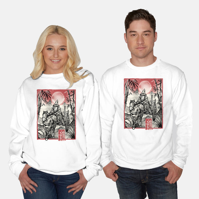 The Grey Traveler-Unisex-Crew Neck-Sweatshirt-glitchygorilla