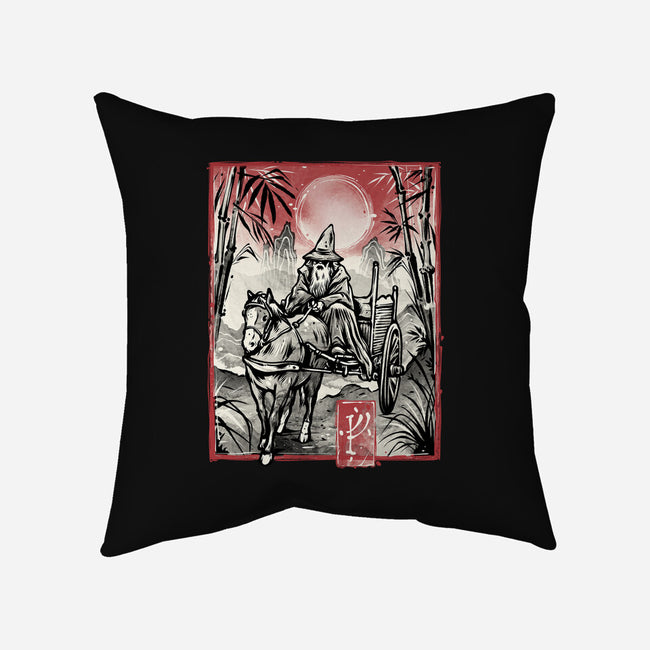 The Grey Traveler-None-Removable Cover w Insert-Throw Pillow-glitchygorilla