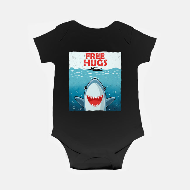 Free Shark Hugs-Baby-Basic-Onesie-erion_designs