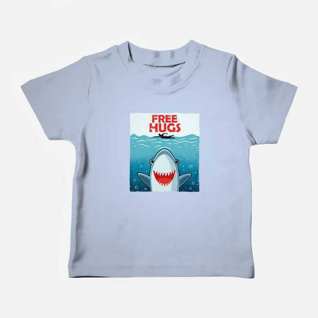 Free Shark Hugs-Baby-Basic-Tee-erion_designs