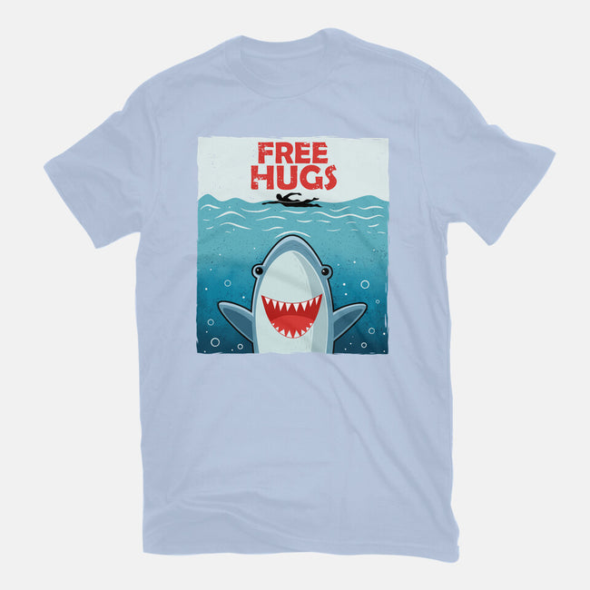 Free Shark Hugs-Mens-Basic-Tee-erion_designs