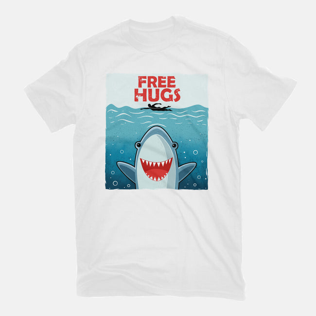 Free Shark Hugs-Mens-Basic-Tee-erion_designs