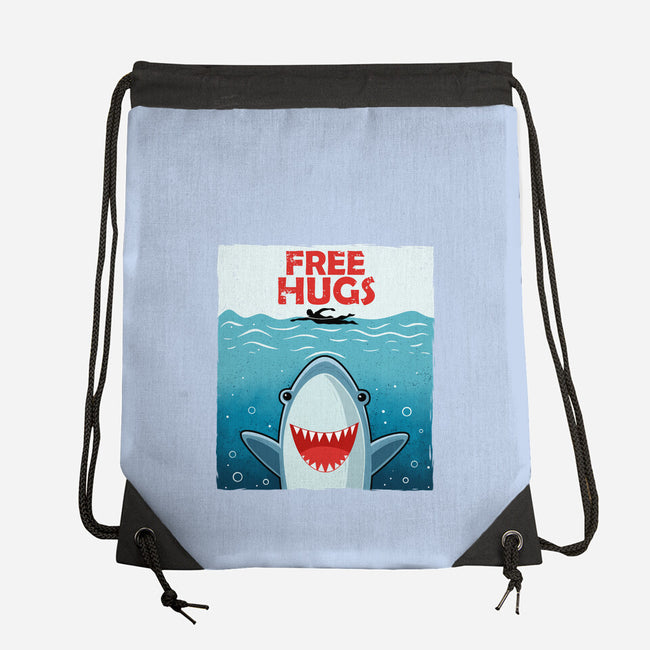 Free Shark Hugs-None-Drawstring-Bag-erion_designs