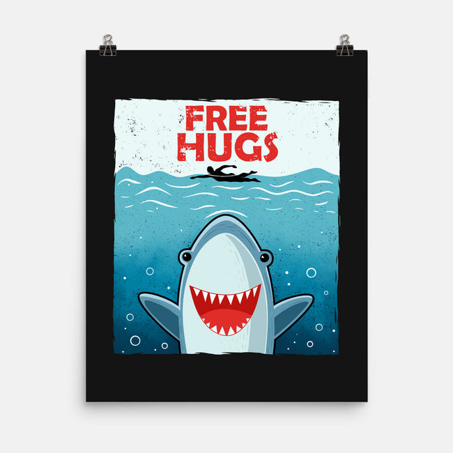 Free Shark Hugs-None-Matte-Poster-erion_designs