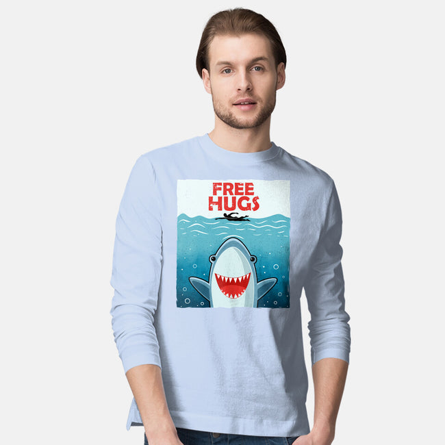 Free Shark Hugs-Mens-Long Sleeved-Tee-erion_designs