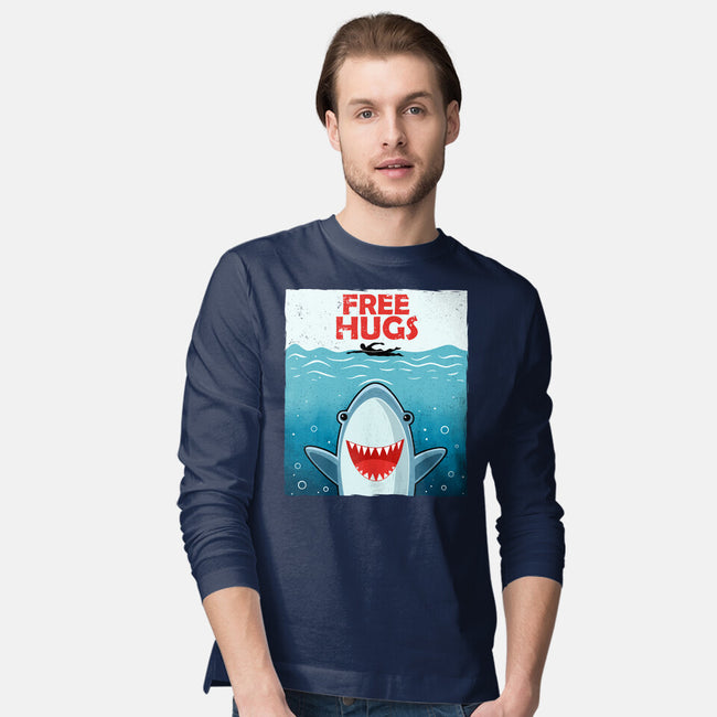 Free Shark Hugs-Mens-Long Sleeved-Tee-erion_designs