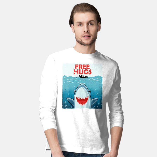 Free Shark Hugs-Mens-Long Sleeved-Tee-erion_designs