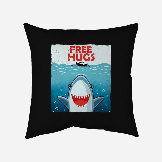 Free Shark Hugs-None-Removable Cover w Insert-Throw Pillow-erion_designs