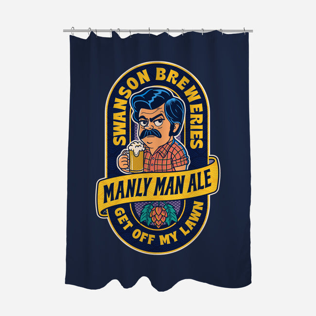 Manly Man Ale-None-Polyester-Shower Curtain-P1yu5h