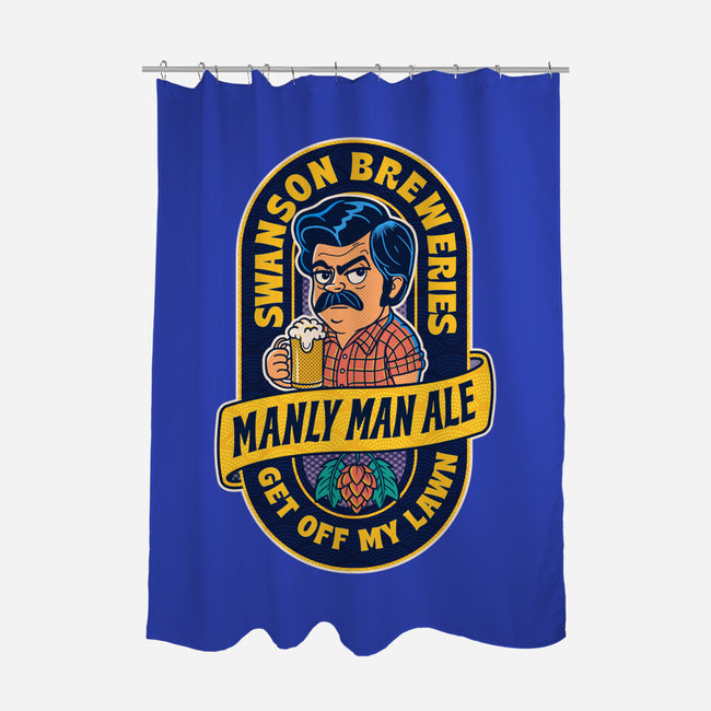 Manly Man Ale-None-Polyester-Shower Curtain-P1yu5h