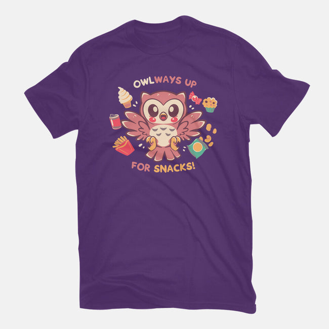 OWLways Up For Snacks-Mens-Basic-Tee-TechraNova