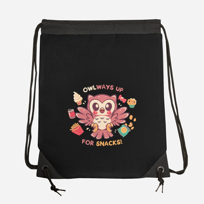 OWLways Up For Snacks-None-Drawstring-Bag-TechraNova