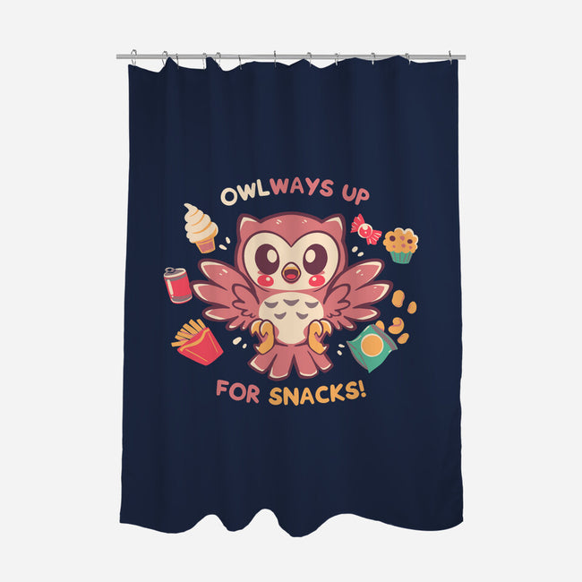 OWLways Up For Snacks-None-Polyester-Shower Curtain-TechraNova