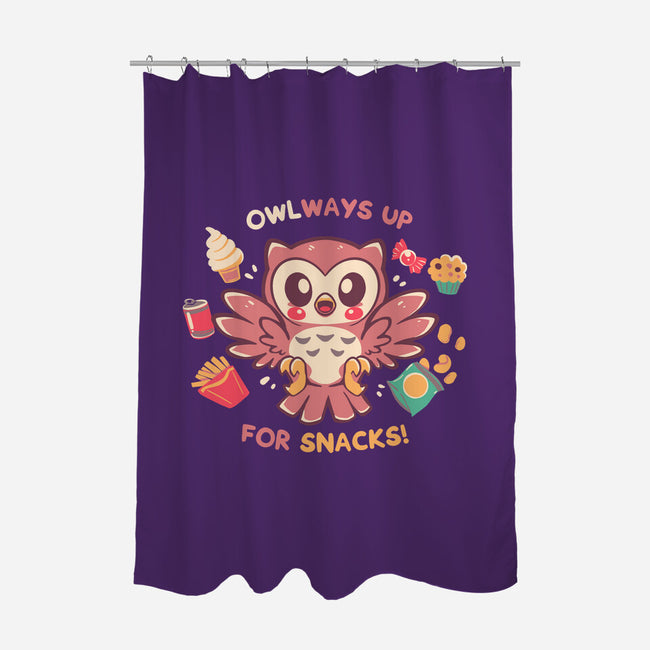 OWLways Up For Snacks-None-Polyester-Shower Curtain-TechraNova