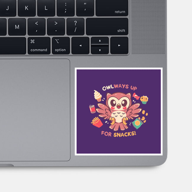 OWLways Up For Snacks-None-Glossy-Sticker-TechraNova