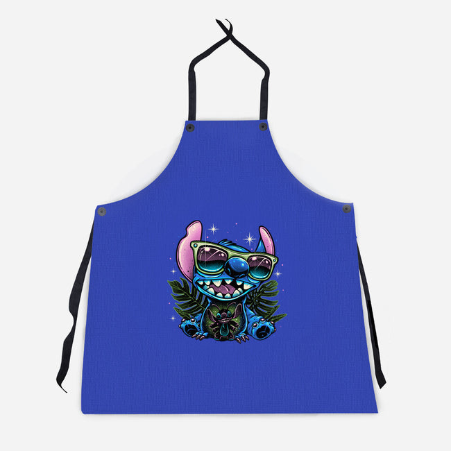 Tropical Visitor-Unisex-Kitchen-Apron-momma_gorilla