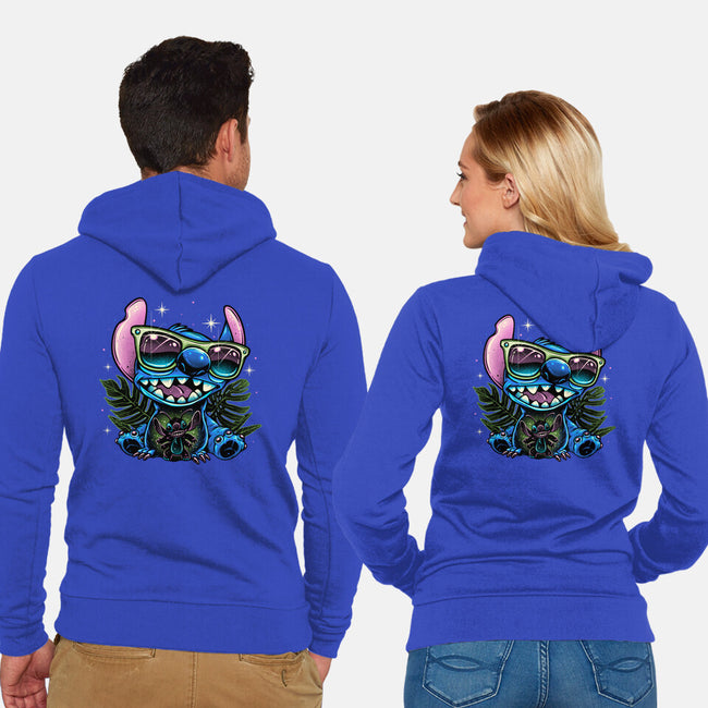 Tropical Visitor-Unisex-Zip-Up-Sweatshirt-momma_gorilla