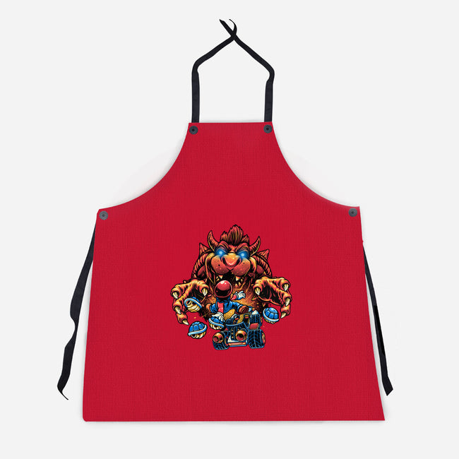 Against The Final Boss-Unisex-Kitchen-Apron-momma_gorilla