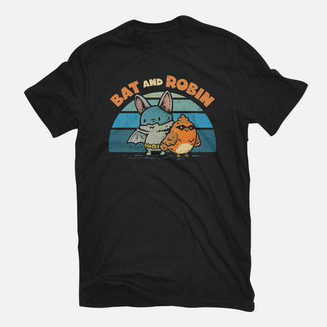 Bat And Robin-Womens-Fitted-Tee-kg07