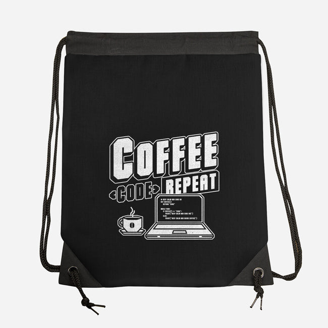 Coffee Code Repeat-None-Drawstring-Bag-Studio Mootant