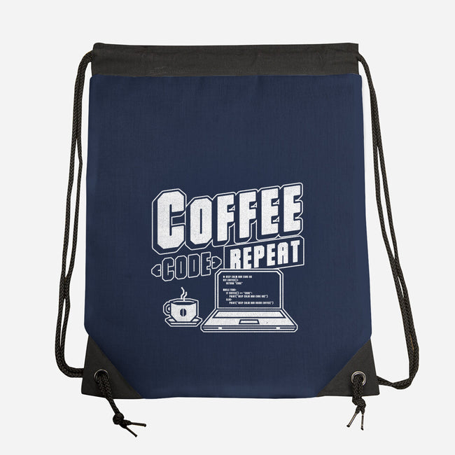 Coffee Code Repeat-None-Drawstring-Bag-Studio Mootant