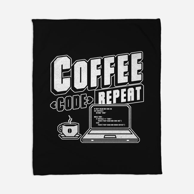 Coffee Code Repeat-None-Fleece-Blanket-Studio Mootant