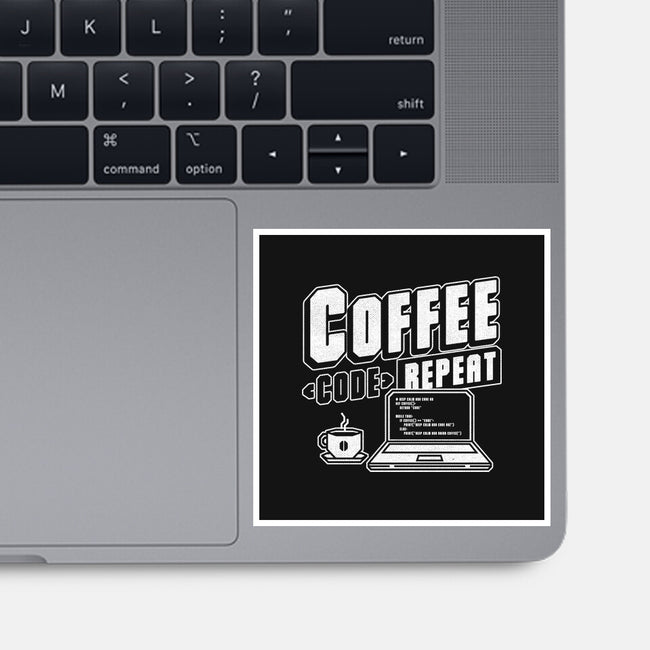 Coffee Code Repeat-None-Glossy-Sticker-Studio Mootant