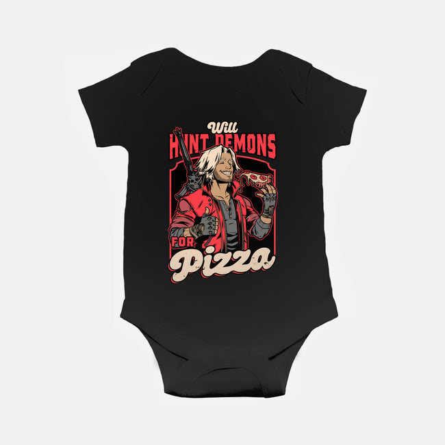 Devil Hunter Game Pizza-Baby-Basic-Onesie-Studio Mootant