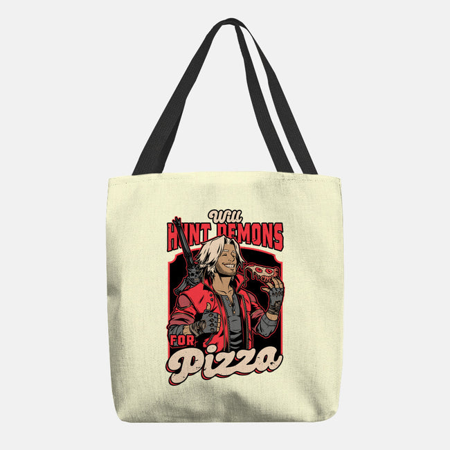 Devil Hunter Game Pizza-None-Basic Tote-Bag-Studio Mootant