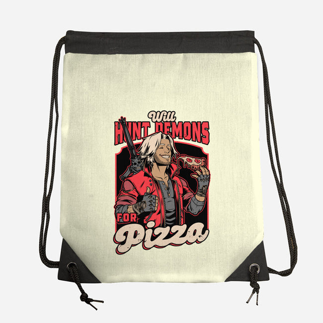 Devil Hunter Game Pizza-None-Drawstring-Bag-Studio Mootant